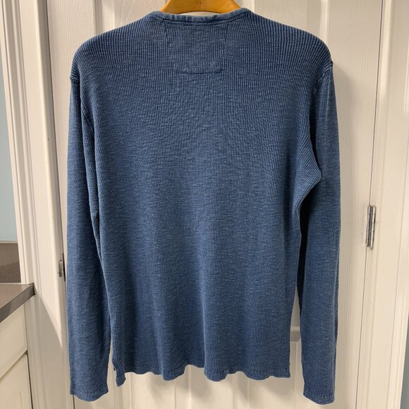 JOHN VARVATOS USA Blue Long Sleeve Thermal Polo Star Label Size Large - Picture 4 of 7